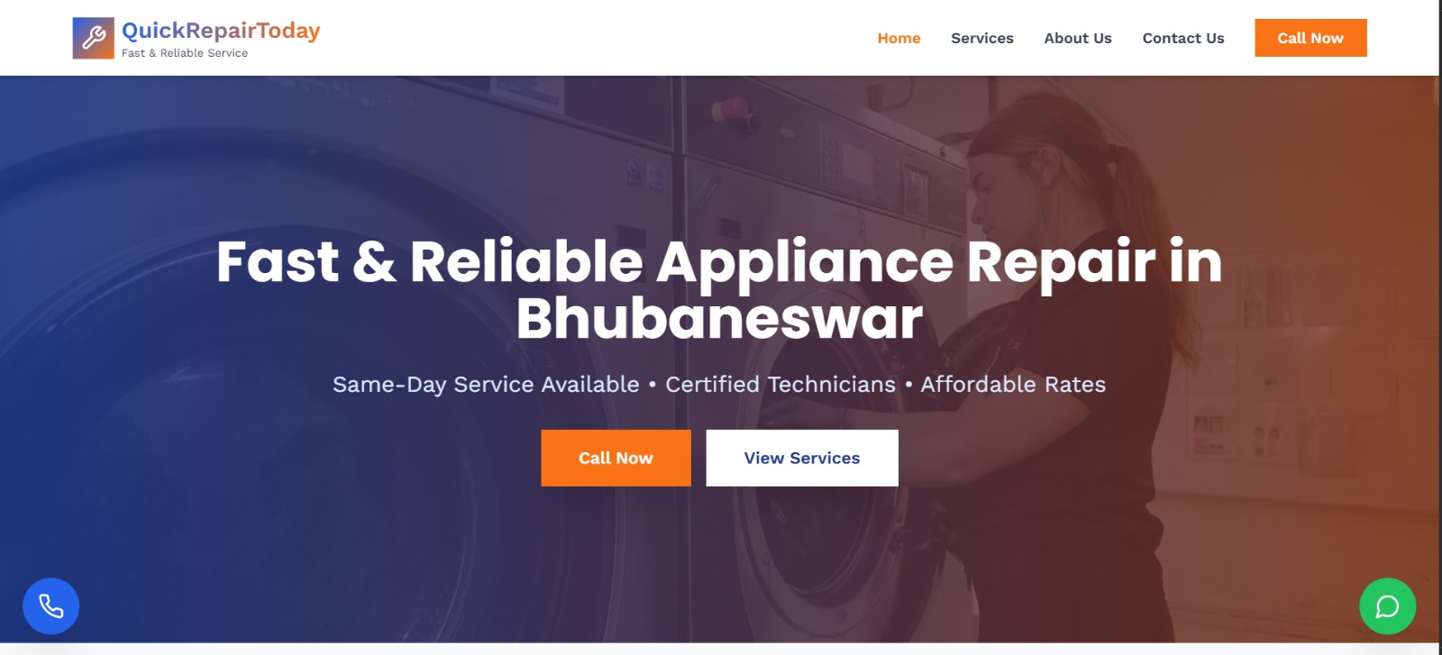 QuickRepairToday website homepage